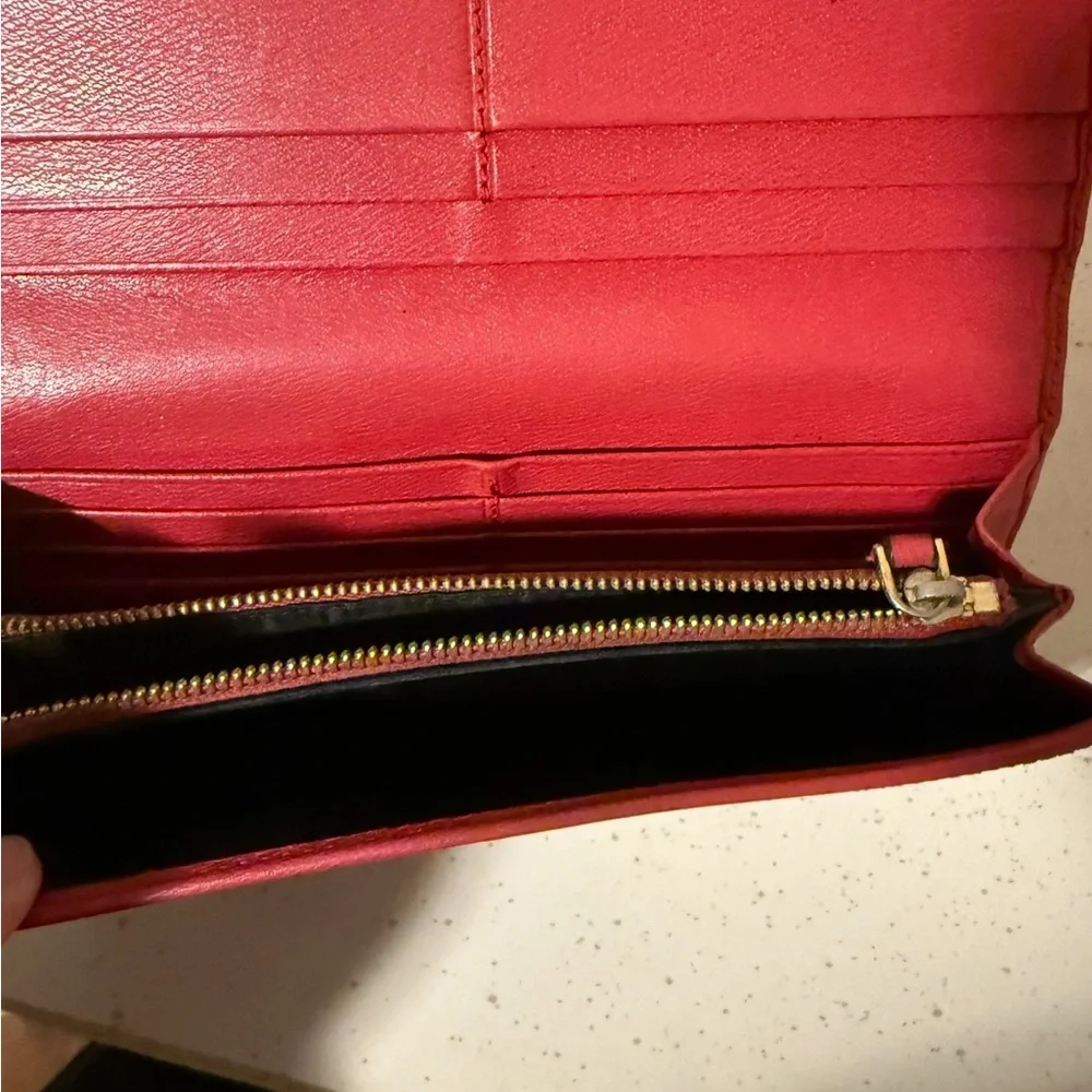 Loewe Cherry Red Leather Wallet - Picture 5 of 15